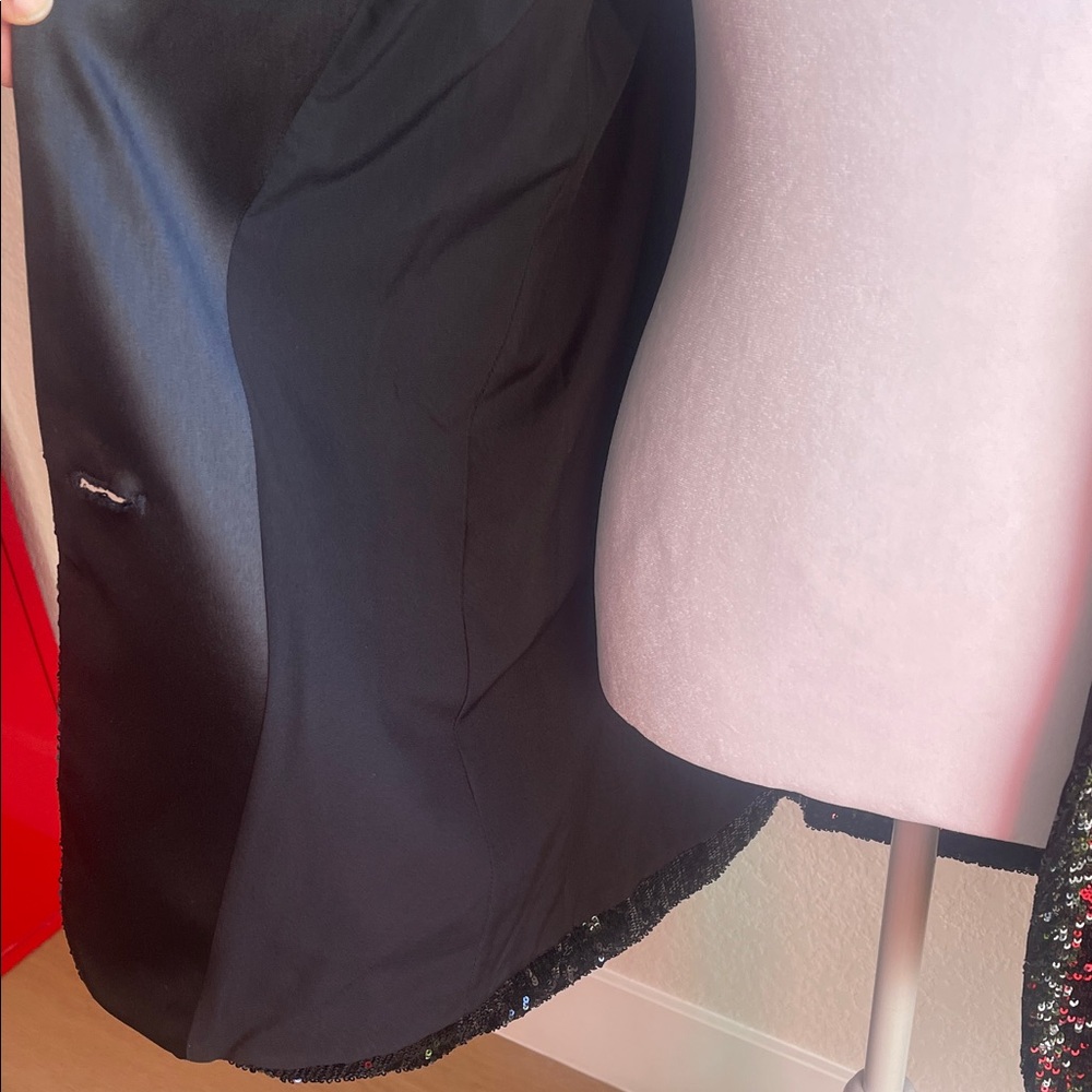 Express Black Sequin Blazer - image 4